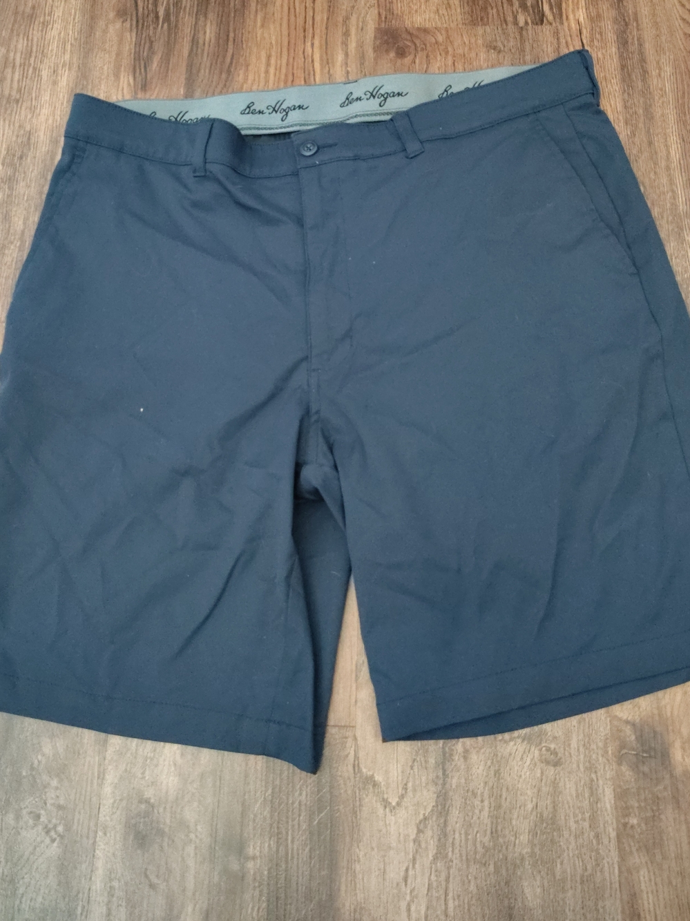 Hogan Men's Dark Blue Flat Front Shorts